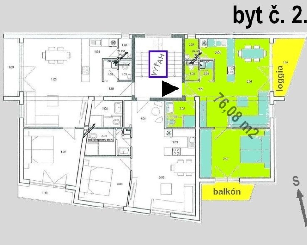 NOVOSTAVBA 2 izbový byt, balkón, loggia, 76 m2, PIEŠŤANY - Hviezdoslavova