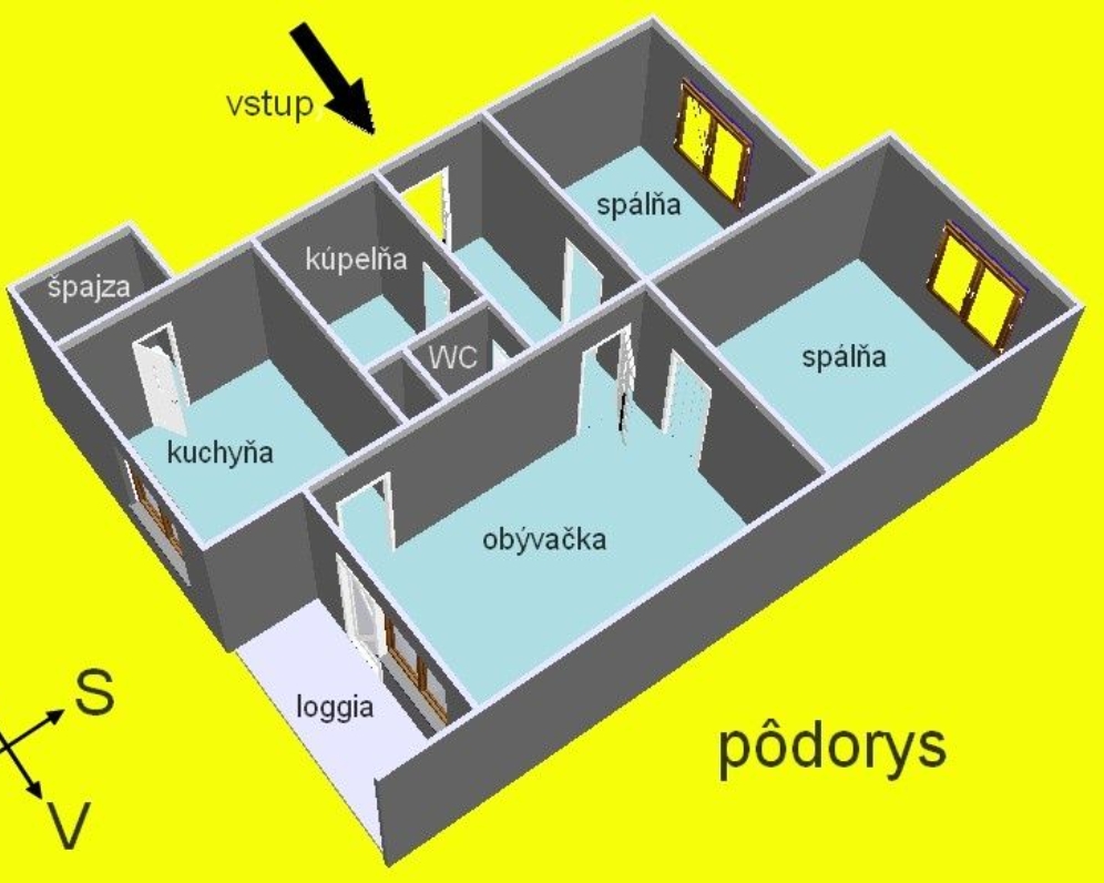 3-izbový byt, loggia PIEŠŤANY / M. Bela - komplet rekonštrukcia