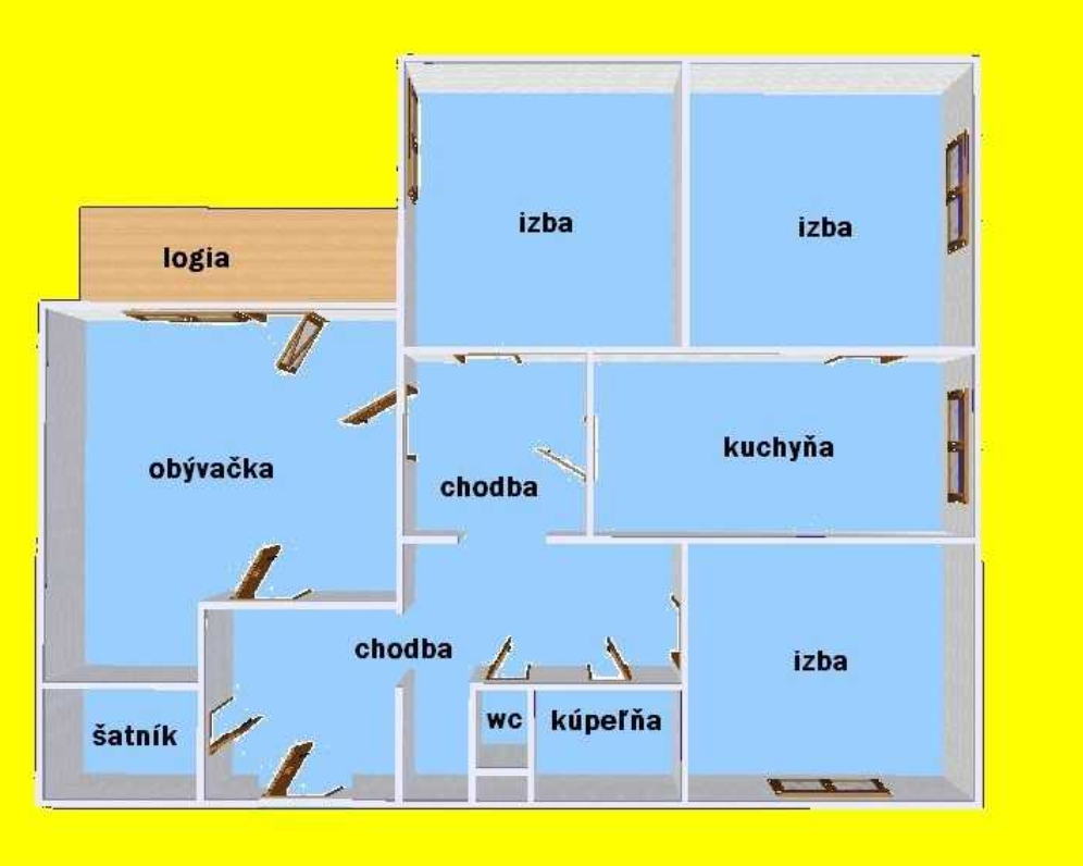 Veľkometrážny 4 izb. byt / 94 m2 / Piešťany -  A.Trajan